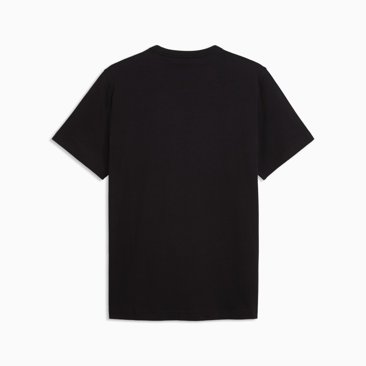 Essentials Elevated Tee Men - PUMA Black-warm white - back on white background