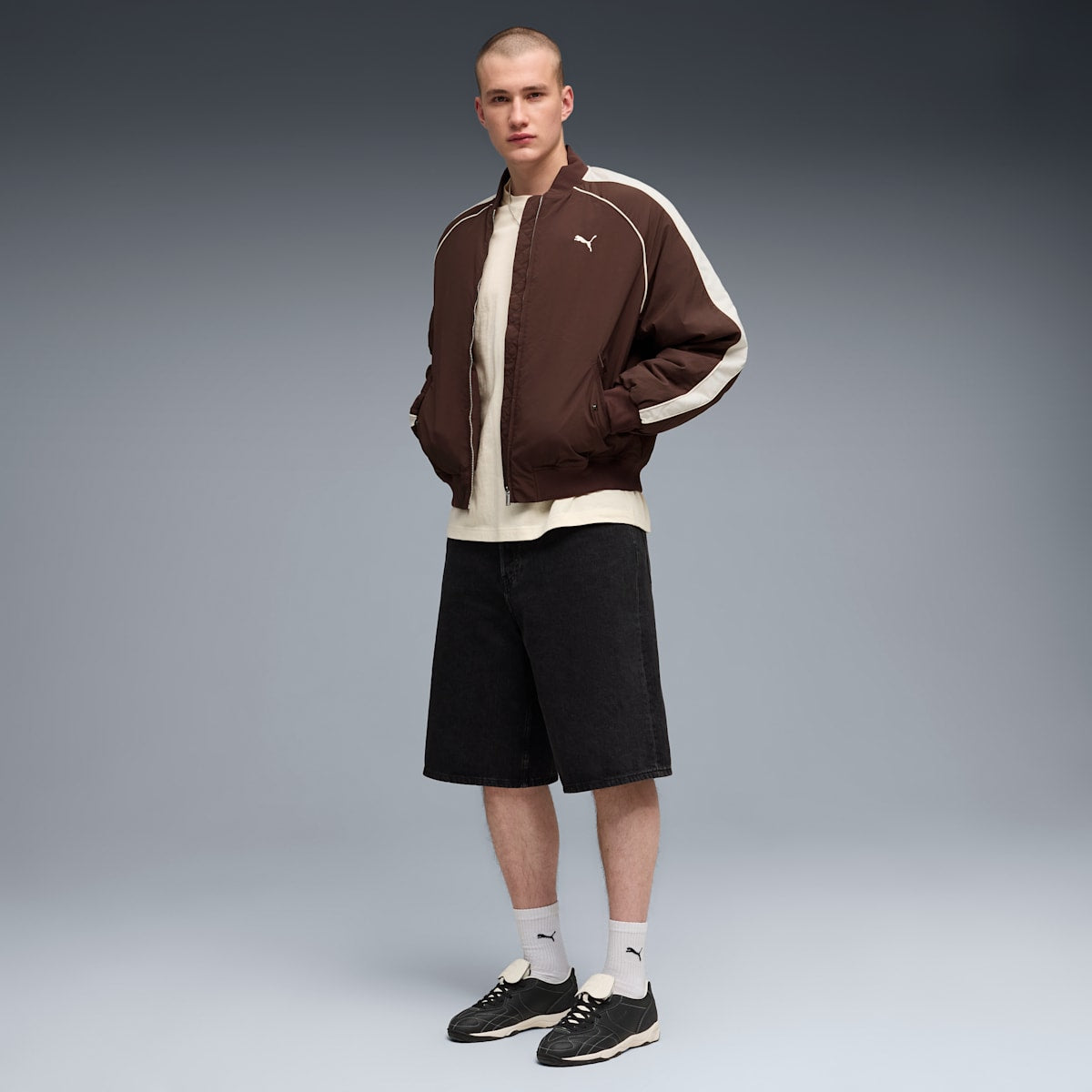 Essentials Elevated Cat Logo Relaxed Tee Men - Alpine Snow image 3