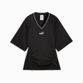 FUTURE.PUMA.ARCHIVE Fitted-Waist Football Jersey Women - PUMA Black front view