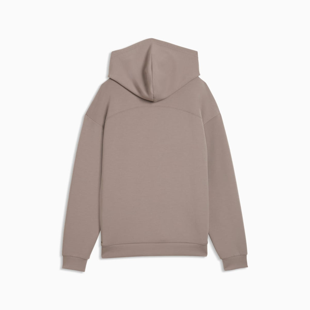PUMA Women's Clothing Training, HOODIE - Mouse Gray - back on white background