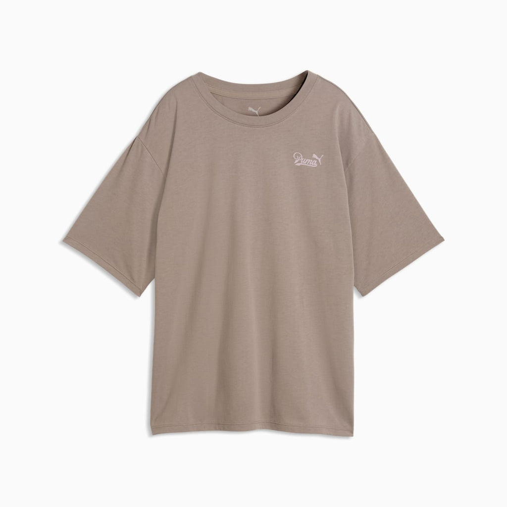 PUMA Women's Training T-Shirt - Mouse Gray - front on white background