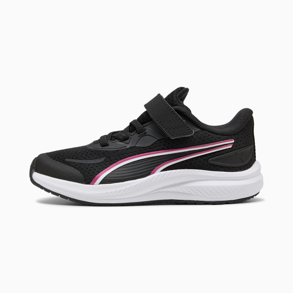 PUMA Skyrocket 2 AC+ PS Sneakers Kids - PUMA Black-Pink Opal-PUMA White - Side Profile - Lateral