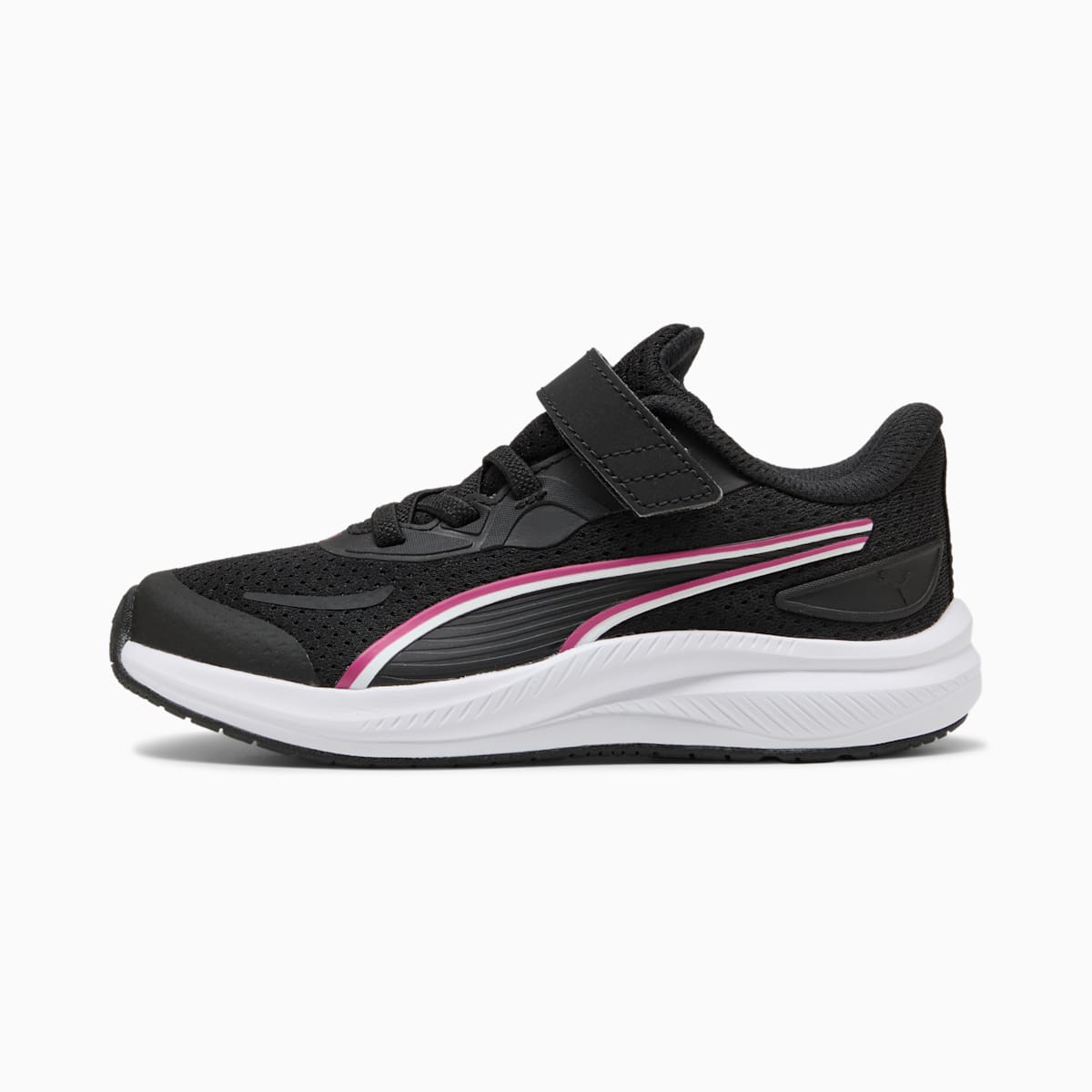 PUMA Skyrocket 2 AC+ PS Sneakers Kids - PUMA Black-Pink Opal-PUMA White - Side Profile - Lateral