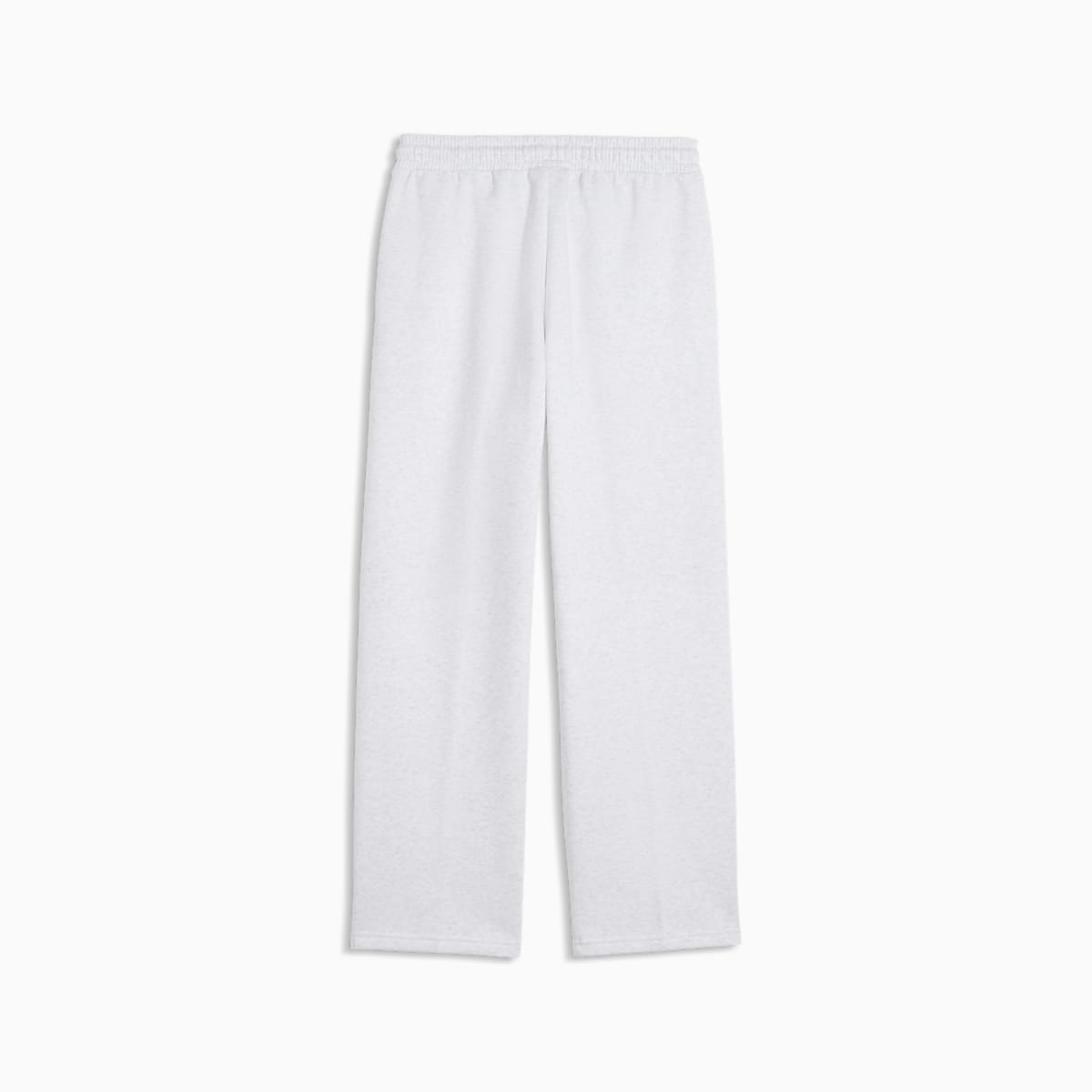 PUMA Class Straight Leg Fleece Pants Youth - White Glow Heather - back on white background