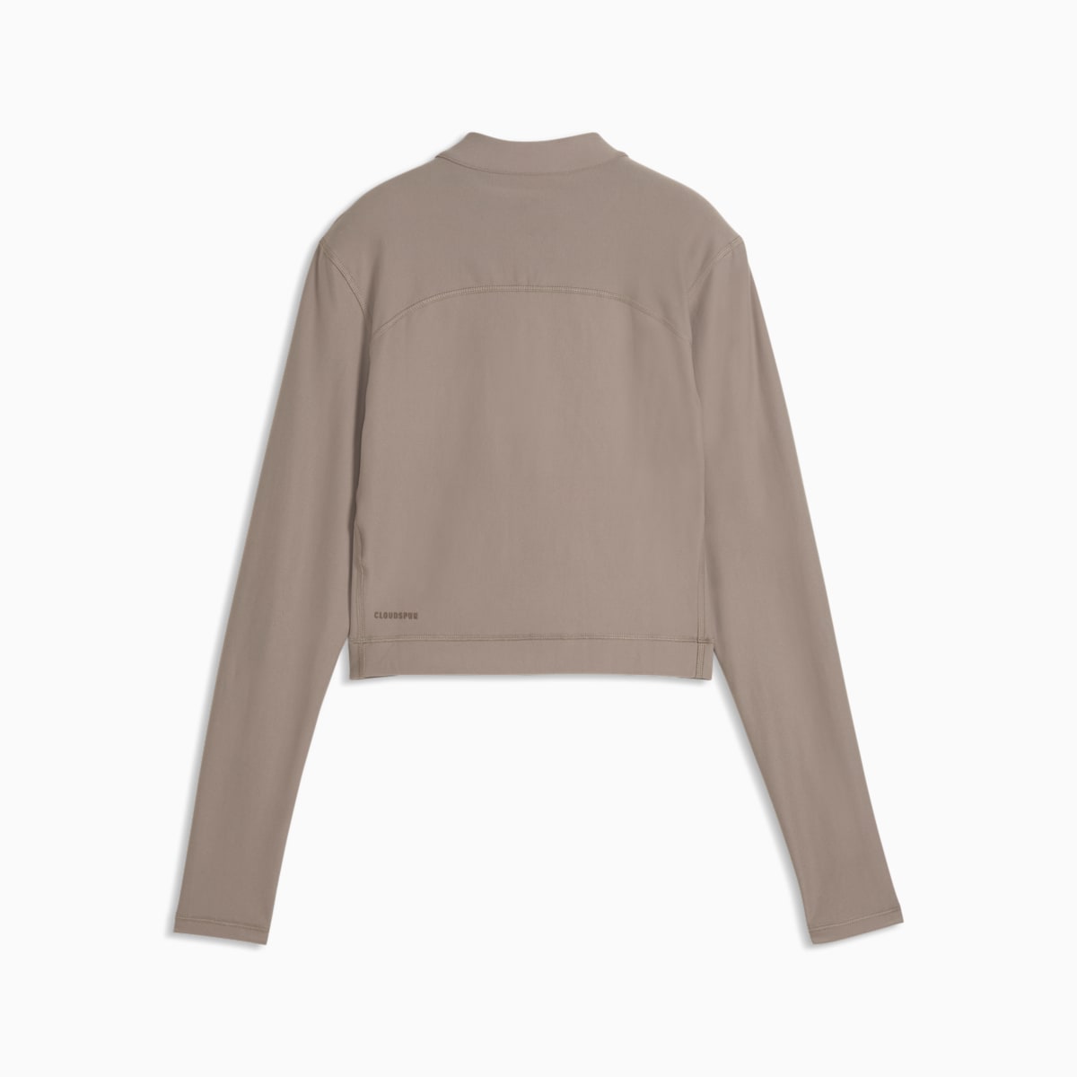 Cloudspun Ultra Soft Women's Quarter-Zip Training Top - Mouse Gray - back on white background