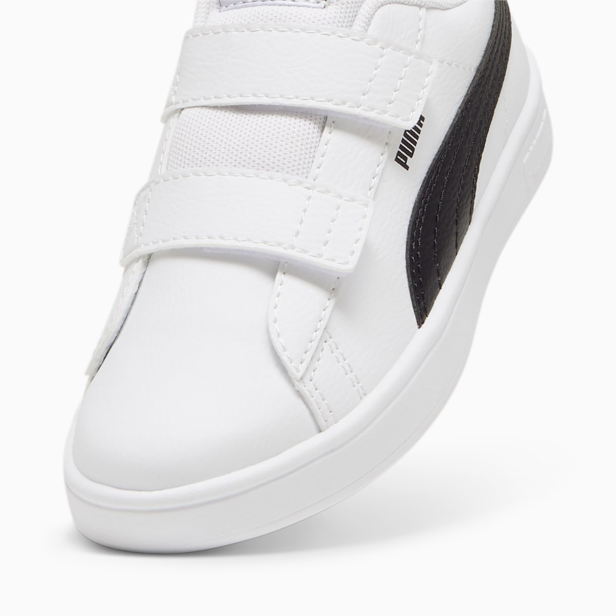 PUMA Rickie Classic V PS Kids Shoes - PUMA White-PUMA Black - Back / Heel View