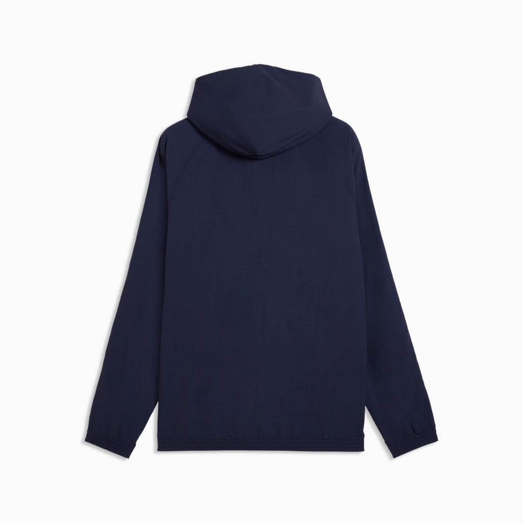 PUMA Class Relaxed Pinnacle Half-Zip Hoodie Men - PUMA Navy - back on white background