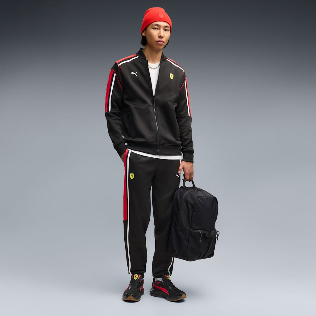 Scuderia Ferrari Men's MT7 Track Pants - PUMA Black - on model