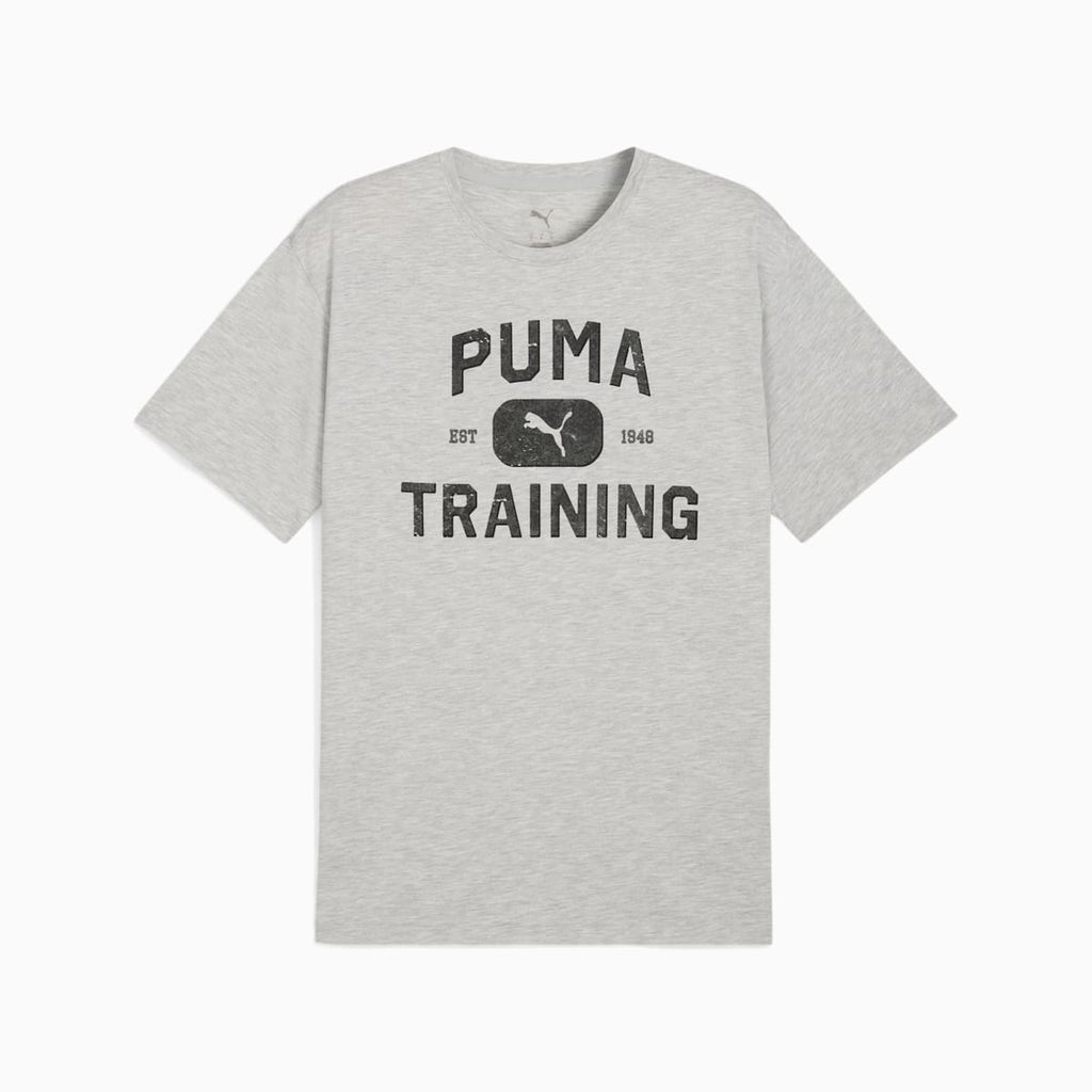 Graphics Train Logo Relaxed Tee Men - Light Gray Heather front view
