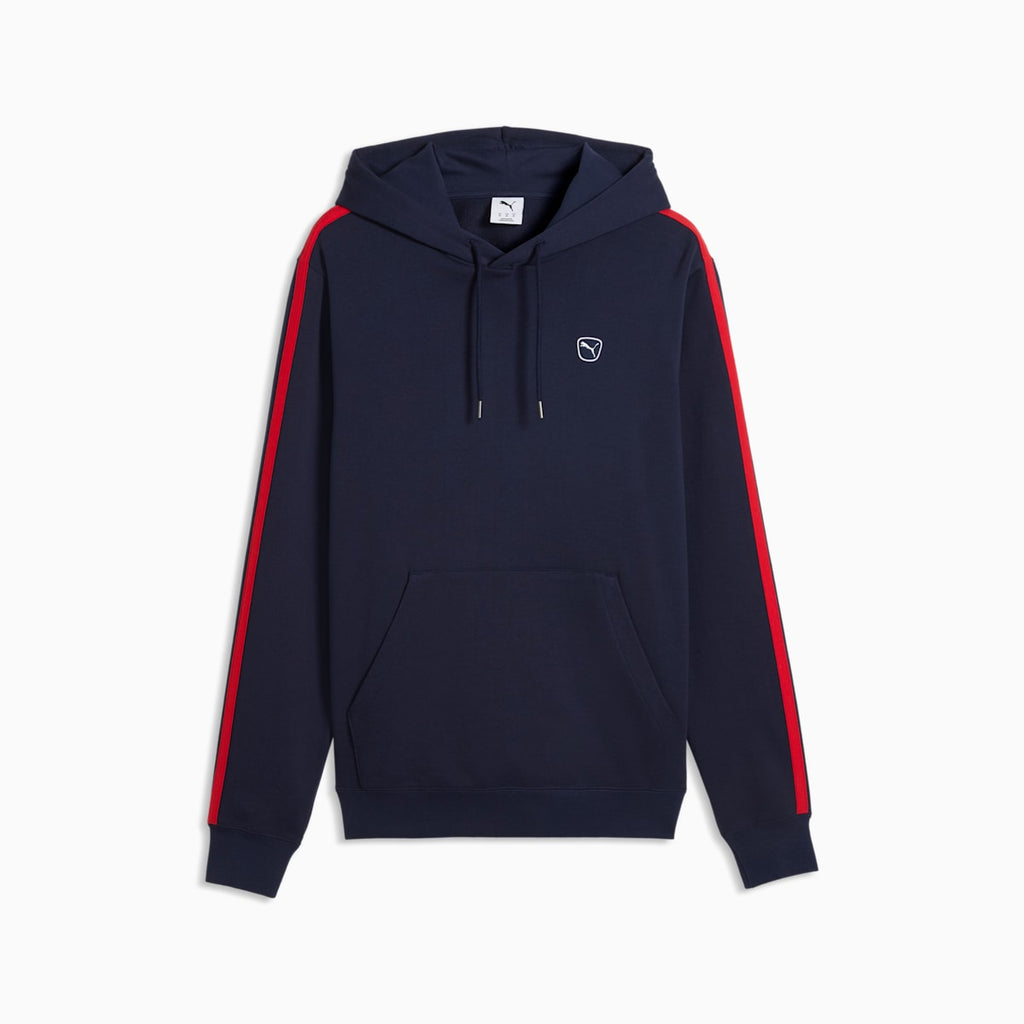 Essentials Elevated Hoodie Men - PUMA Navy - front on white background