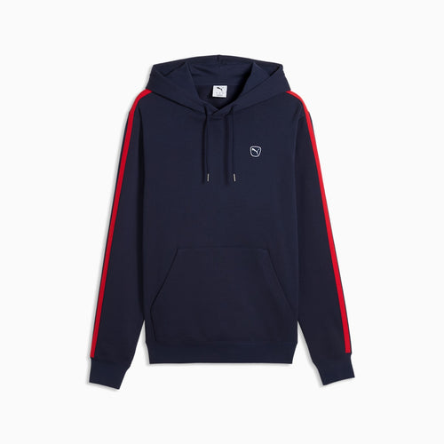 Essentials Elevated Hoodie Men - PUMA Navy - front on white background