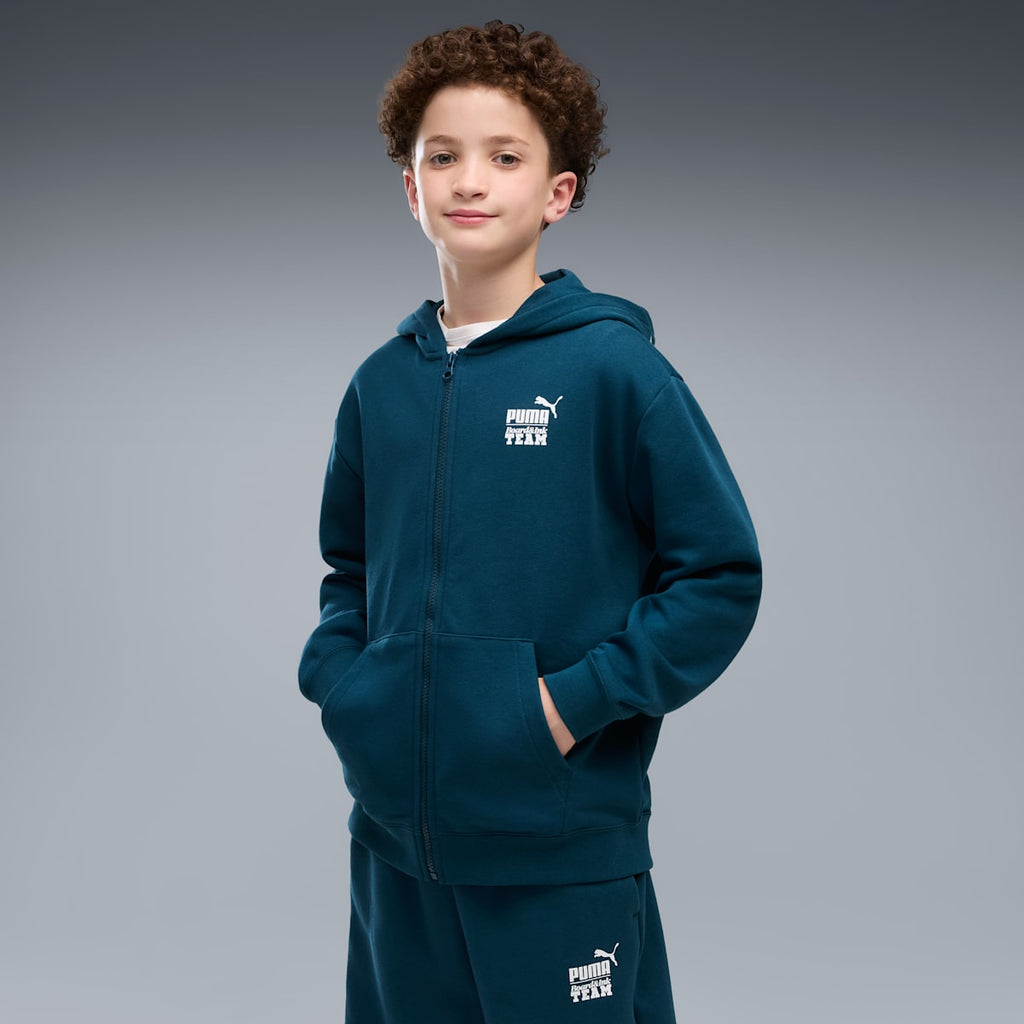 PUMA Kids Clothing HOODIE - Midnight Petrol - on model