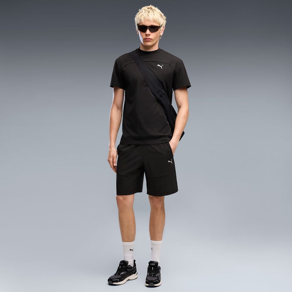 PUMATECH Men's 4-Way Stretch Cargo Shorts - PUMA Black - on model