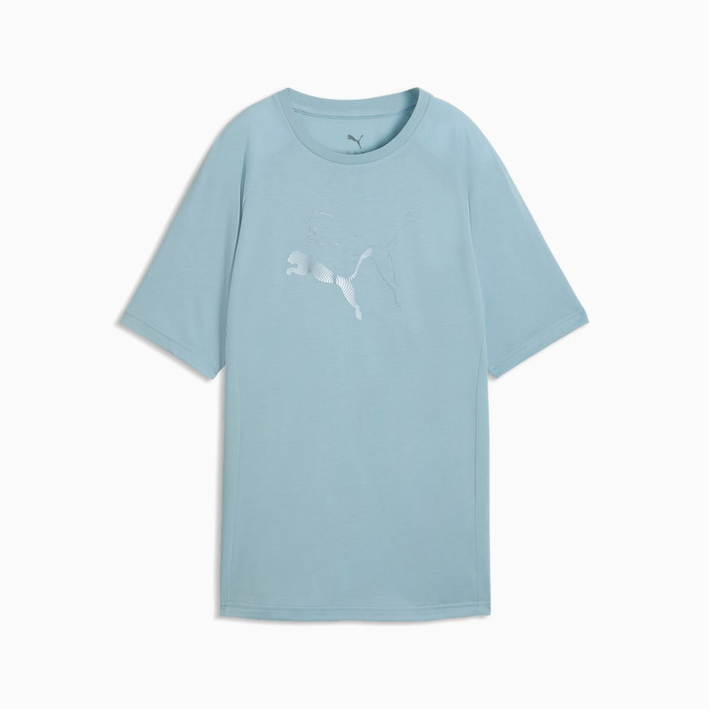 EVOSTRIPE Relaxed Graphic Tee Women - Seafoam front view