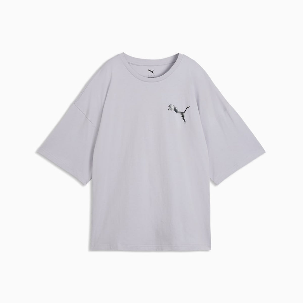 Graphics Bubble Oversized Tee Women - Vibrant Silver front view