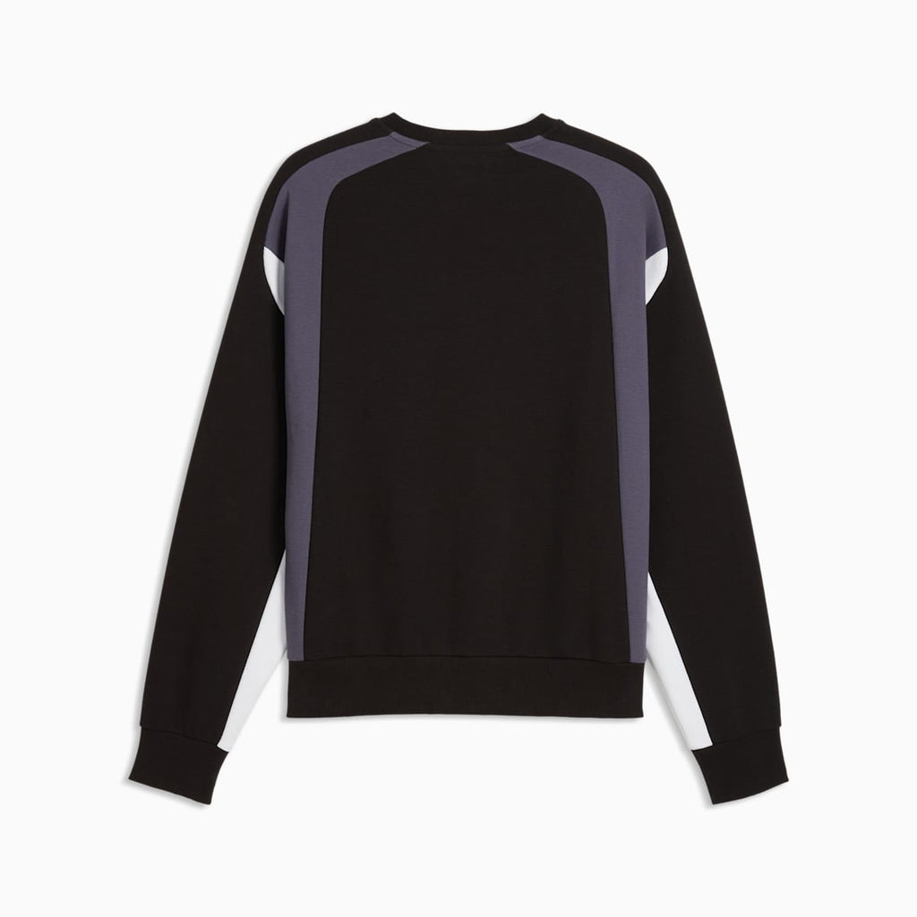 FUTURE.PUMA.ARCHIVE Relaxed Moto Crew Sweatshirt Unisex - PUMA Black - back on white background