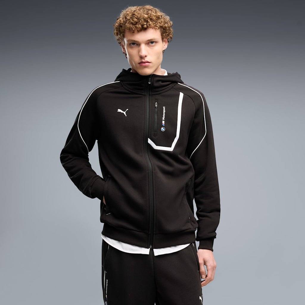 BMW M Motorsport Men's PM1 Jacket - PUMA Black - on model