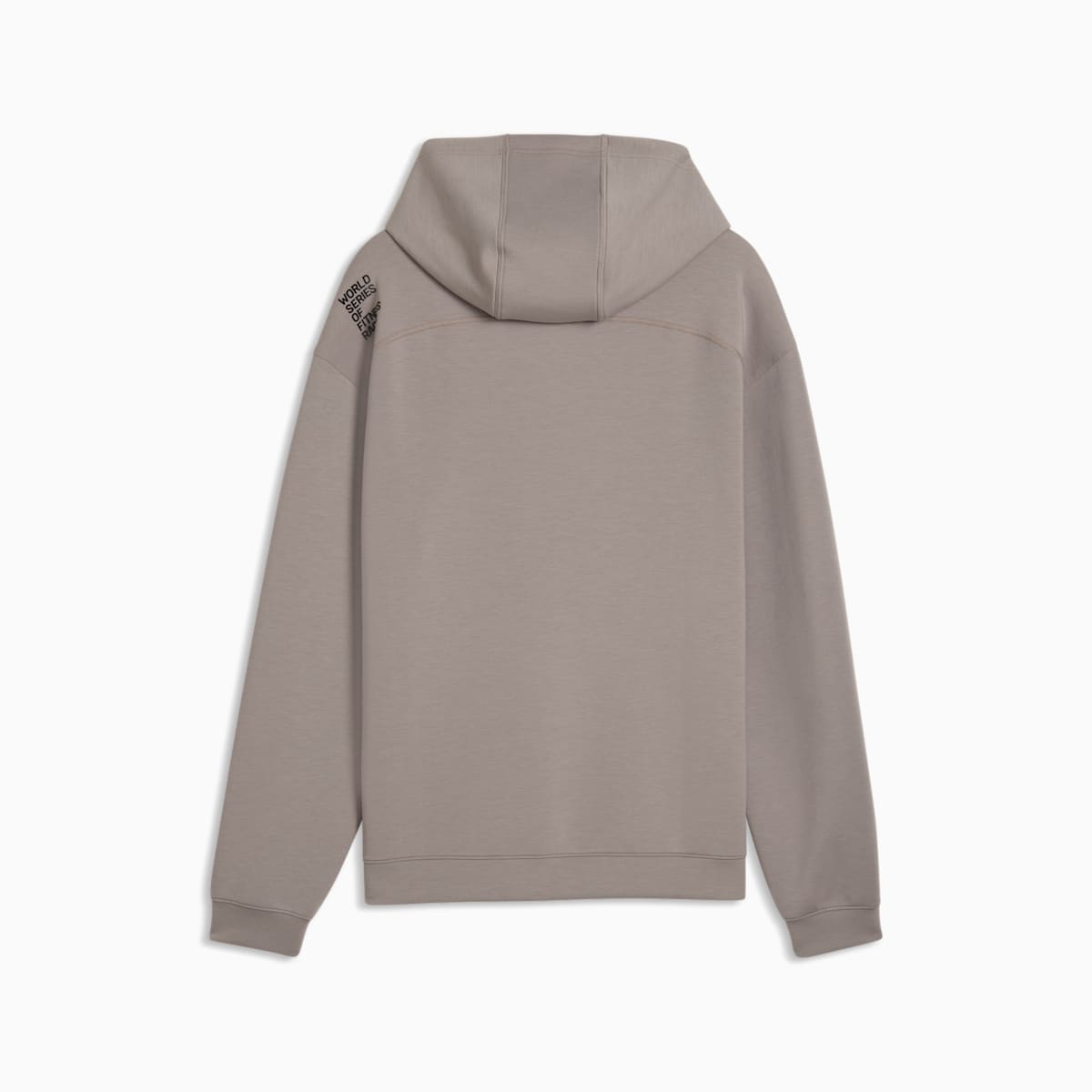 PUMA x HYROX CLOUDSPUN Hoodie Men - Mouse Gray - back on white background
