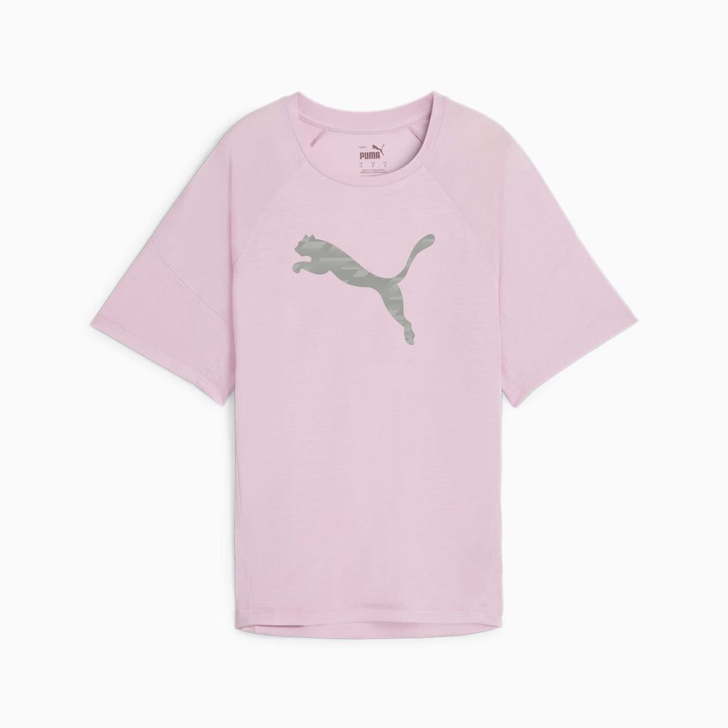 EVOSTRIPE Women's Graphic Tee Grape Mist front view