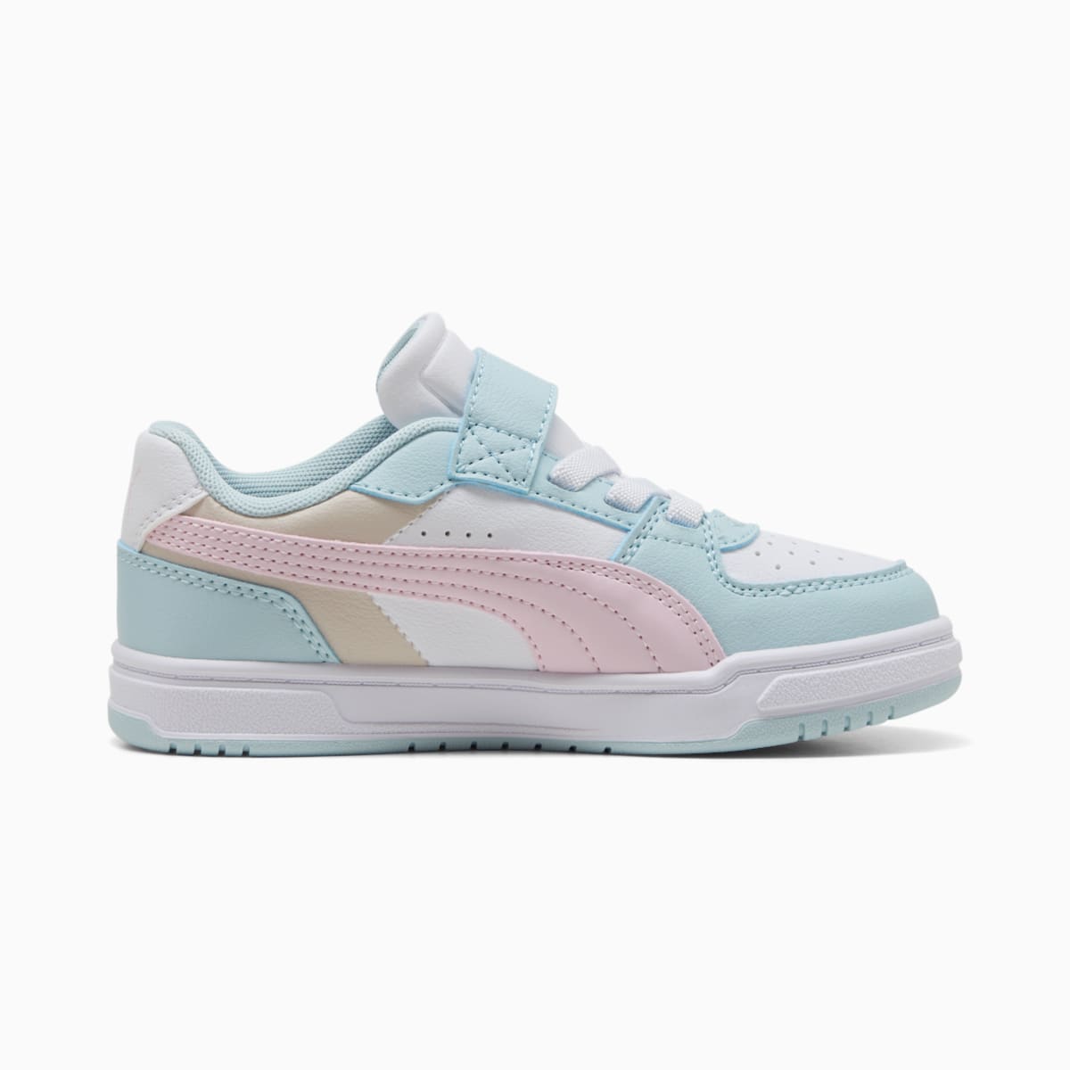 PUMA Caven III Block Sneakers Kids - Aqua Glow-Powder Pink-PUMA White - Front / Top View