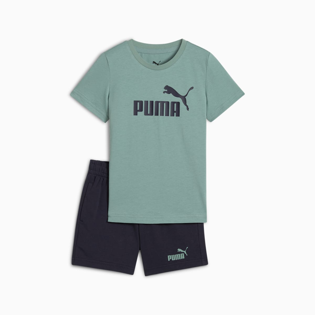 ESS No.1 Logo Tee and Shorts Set PS Gree front view
