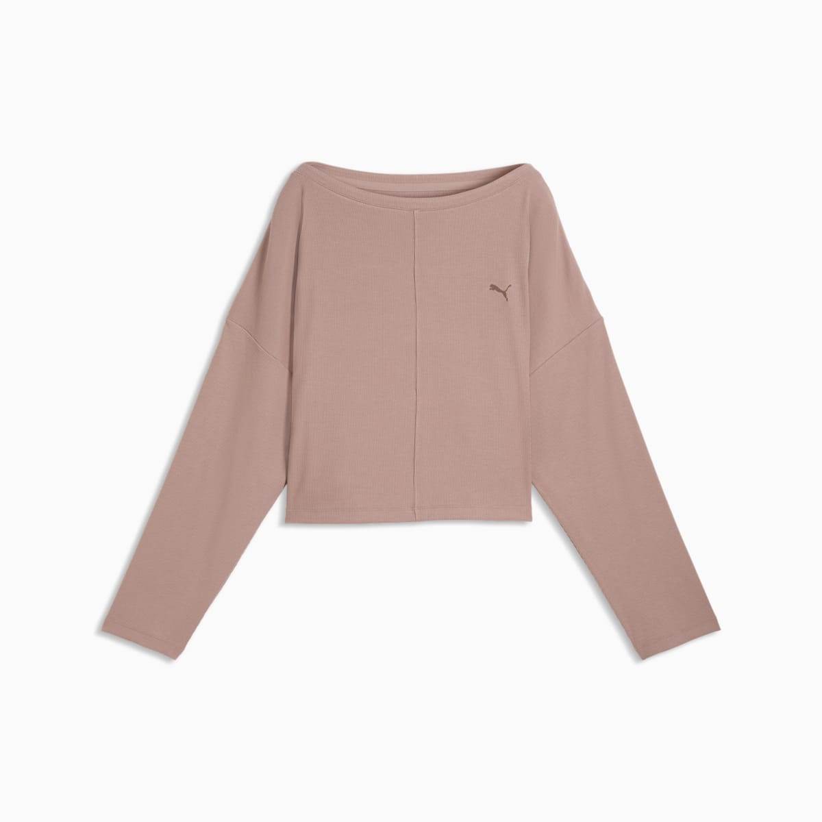 CLOUDSPUN Rib Slouchy Long-Sleeve Tee Women - Sandstone front view