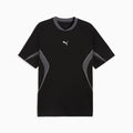 PUMA Sport Relaxed Colourblocked Tee Men - PUMA Black - front on white background