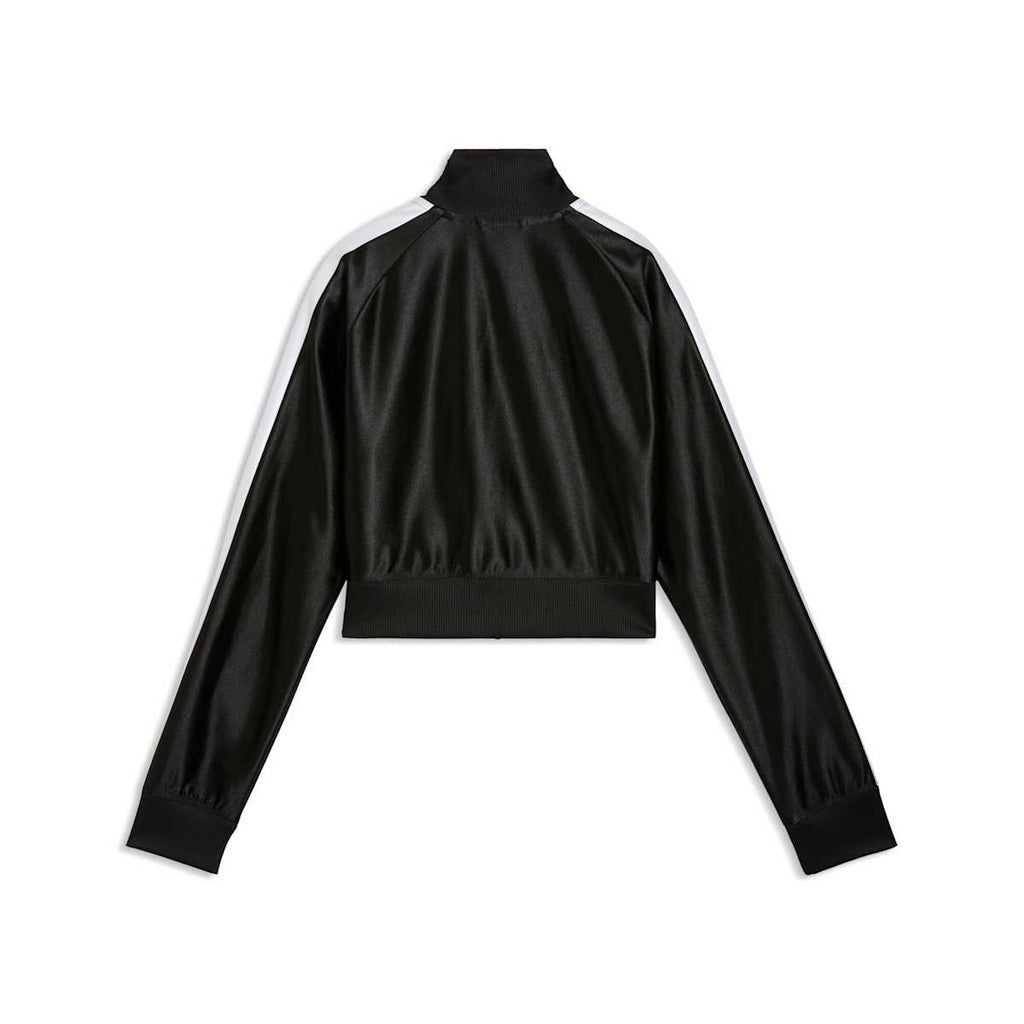 FUTURE.PUMA.ARCHIVE T7 Slim Cropped Track Jacket Women - PUMA Black back view