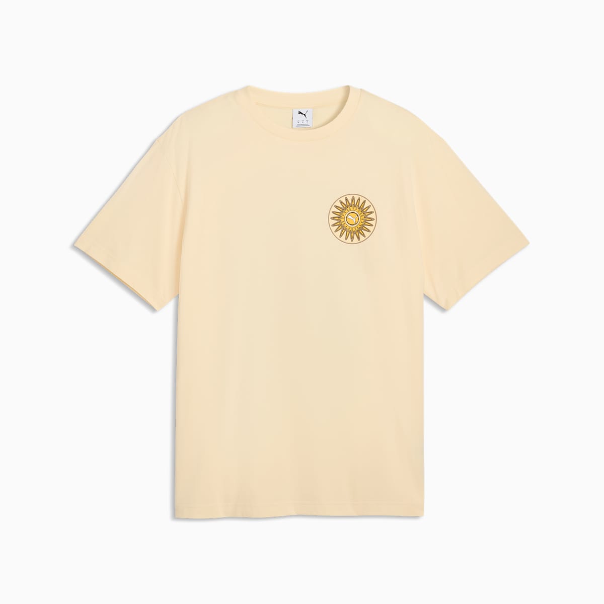 PUMA Men's T-Shirt - Buttercream - front on white background