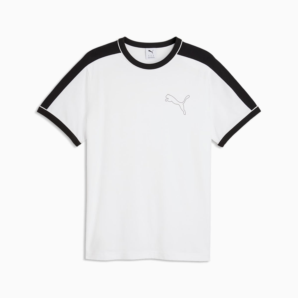 T7 Love Of The Cat Men's Ringer Tee - PUMA White - front on white background