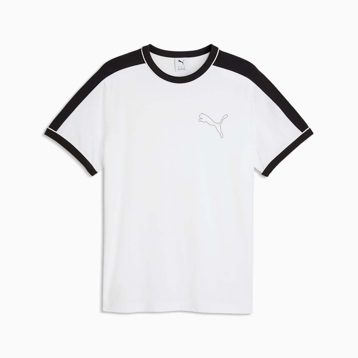 T7 Love Of The Cat Men's Ringer Tee - PUMA White - front on white background