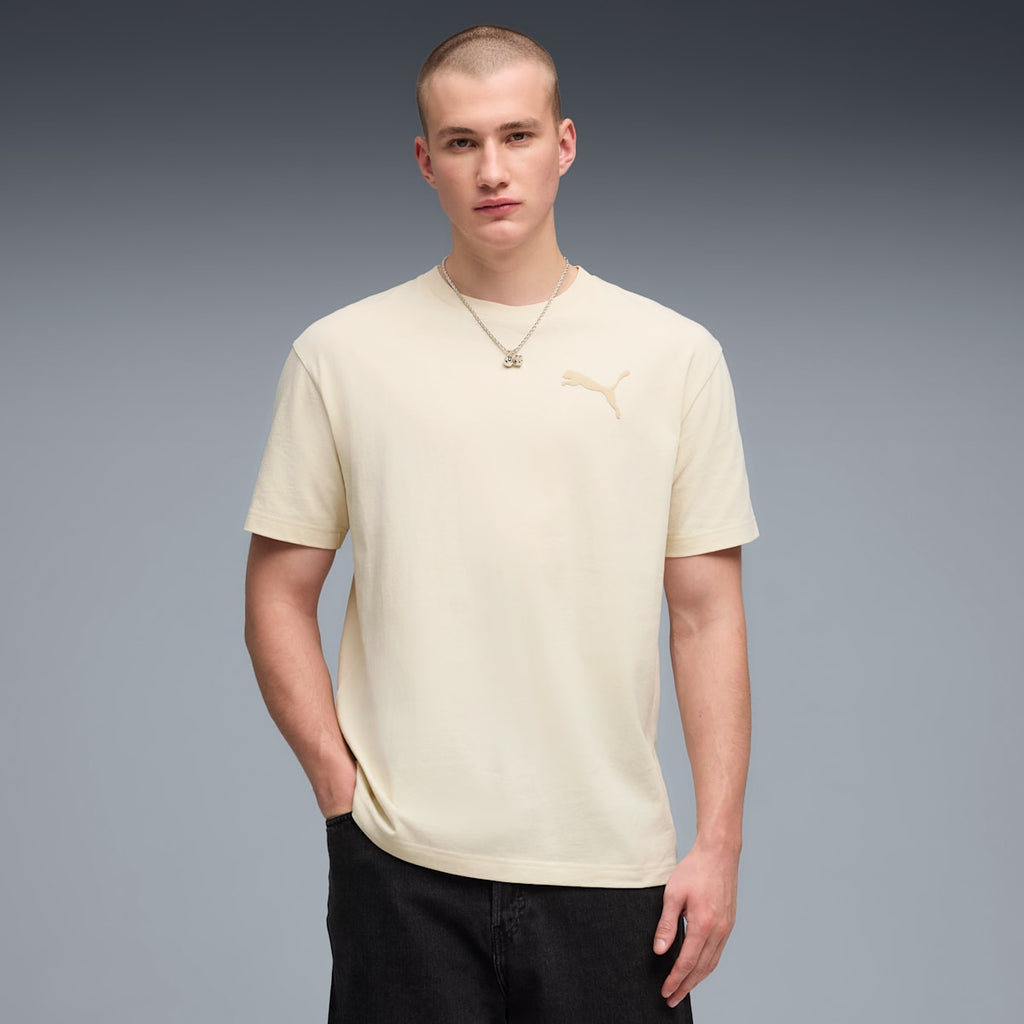 Essentials Elevated Cat Logo Relaxed Tee Men - Alpine Snow image 4