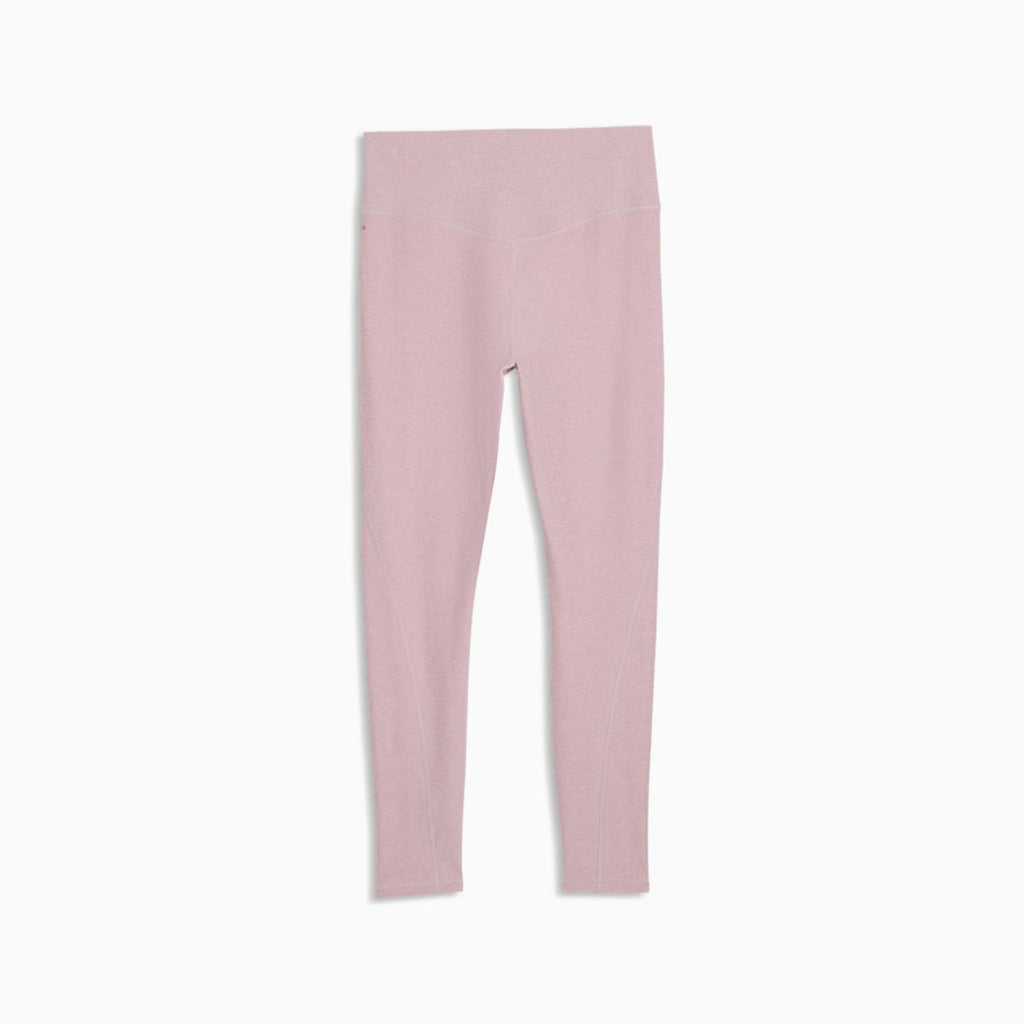 Cloudspun Ultra Soft Women's High-Waist, Full Length Training Tights - Misty Pink Heather - back on white background