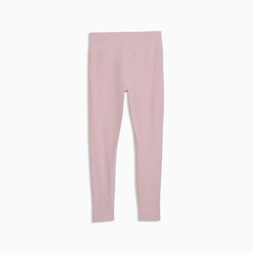 Cloudspun Ultra Soft Women's High-Waist, Full Length Training Tights - Misty Pink Heather - back on white background