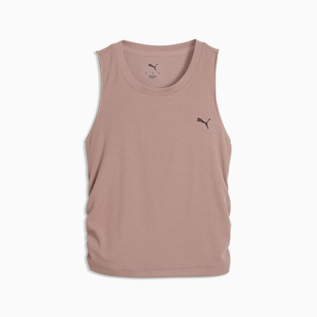 CLOUDSPUN Rib Tank Women - Sandstone front view