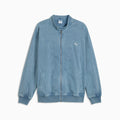 FUTURE.PUMA.ARCHIVE Relaxed Washed Twill T7 Track Jacket - Cool Blue - front on white background