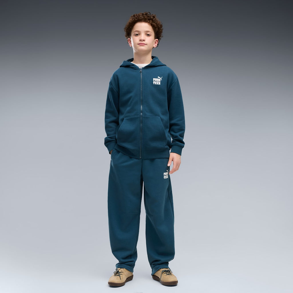 MID 90s Relaxed Barrel Sweatpants Youth - Midnight Petrol - on model