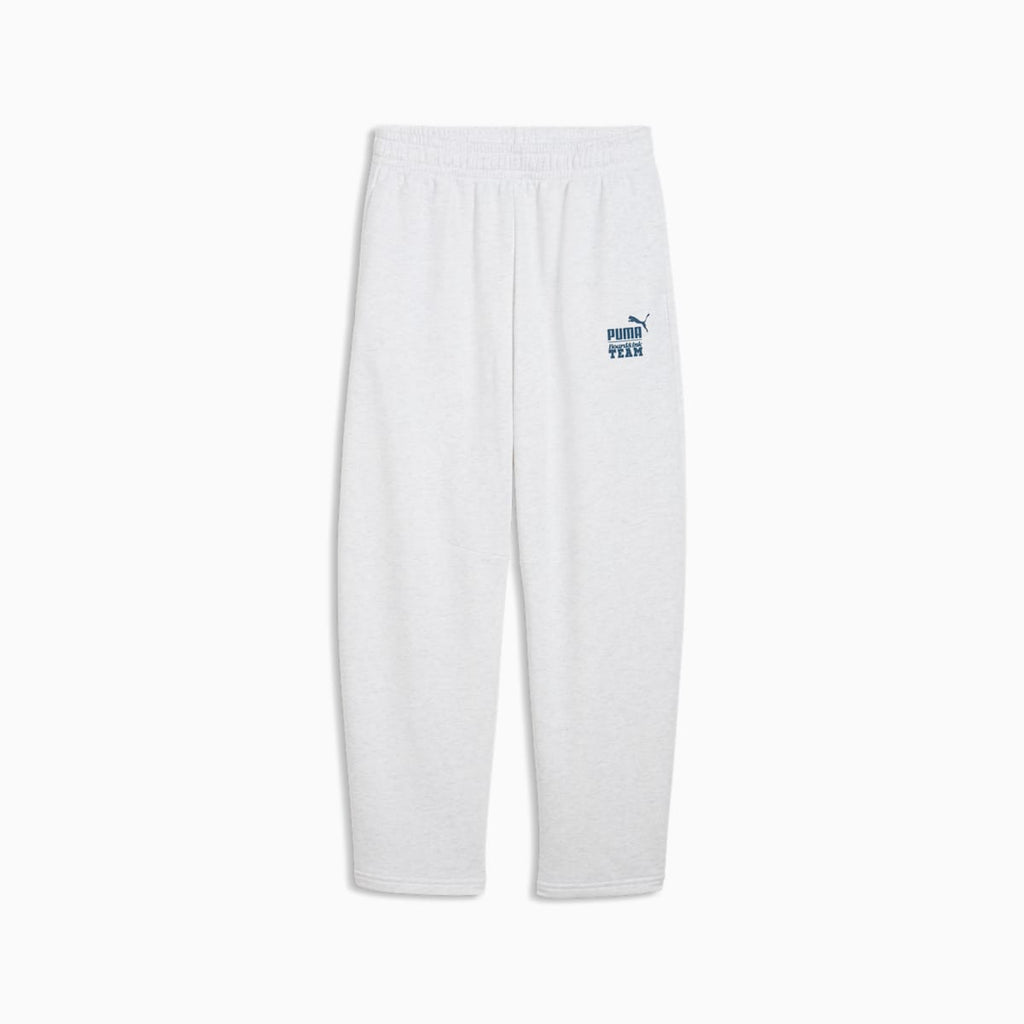 MID 90s Relaxed Barrel Sweatpants Youth - White Glow Heather - front on white background
