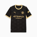 Manchester City 26/27 Away Jersey Men - PUMA Black-Flaxen - front on white background