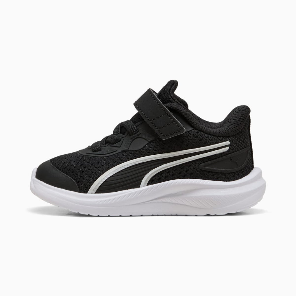 PUMA Skyrocket 2 Sneakers Toddlers - PUMA Black-PUMA White-PUMA Silver - Side Profile - Lateral