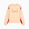 FUTURE.PUMA.ARCHIVE Relaxed Moto Crew Sweatshirt Unisex - Buttercream - front on white background