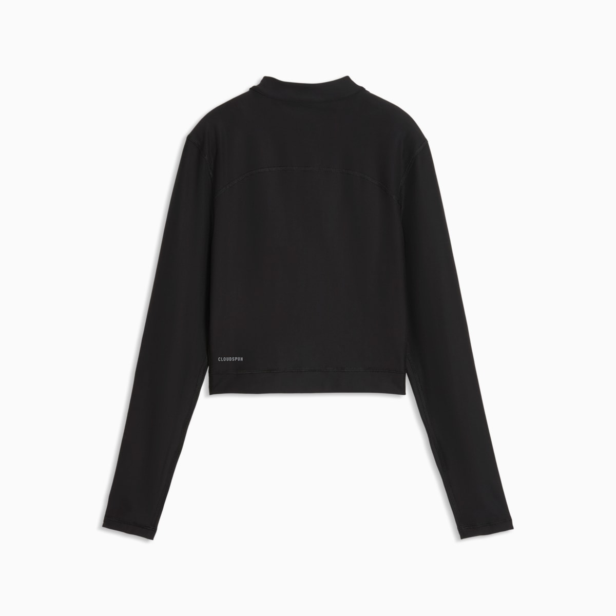 Cloudspun Ultra Soft Women's Quarter-Zip Training Top - PUMA Black - back on white background