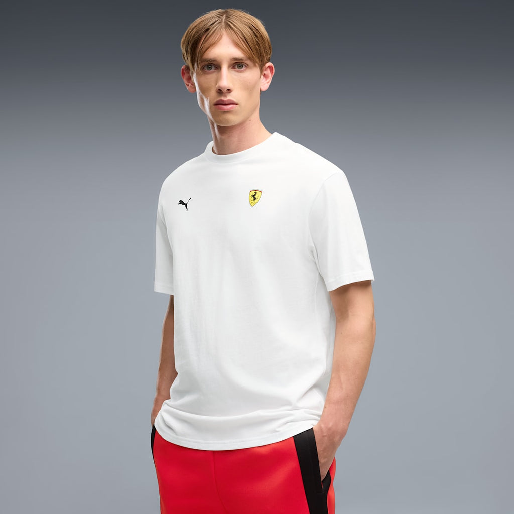 Ferrari Graphic Tee Men - PUMA White - on model
