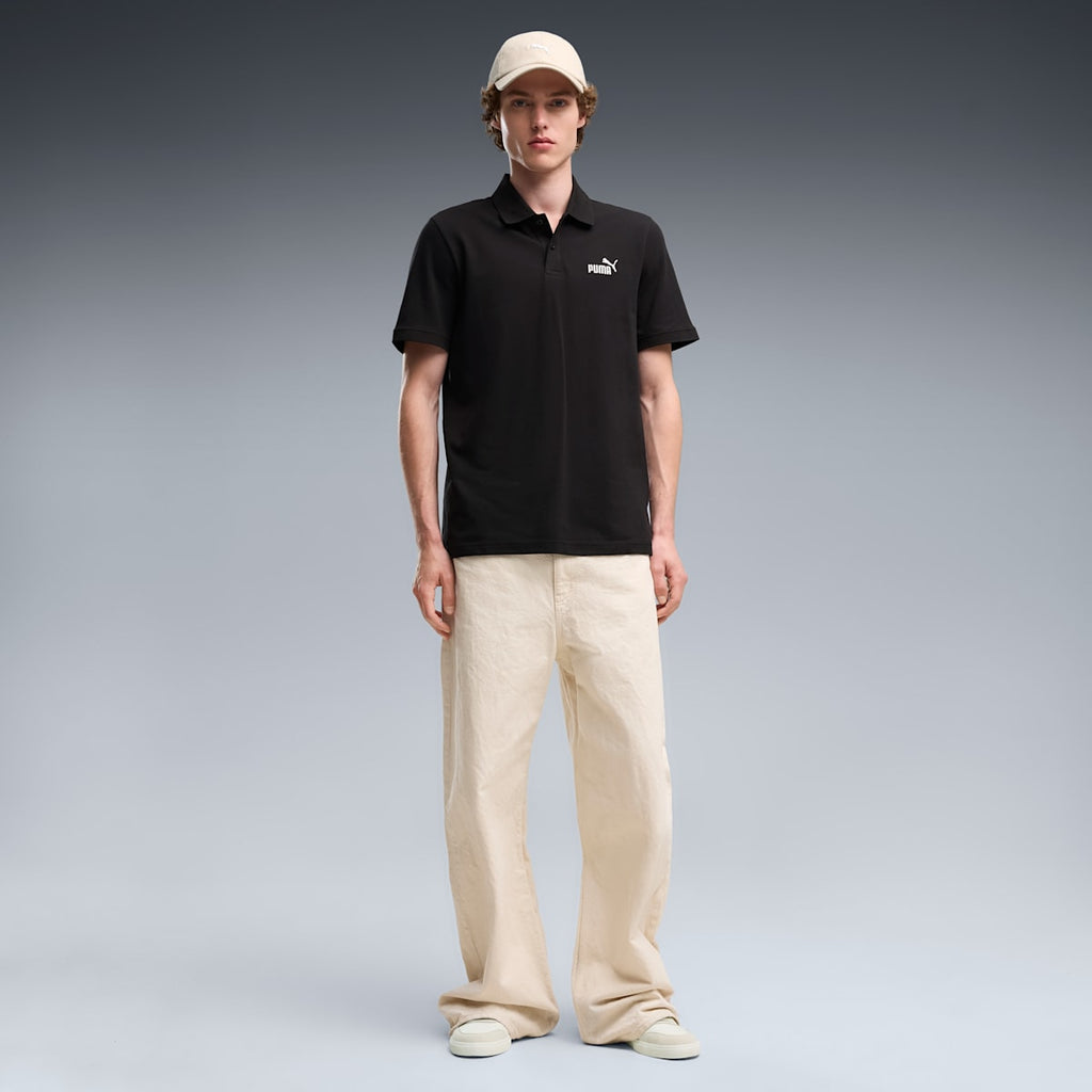 Essentials No. 1 Logo Piqué Polo Men - PUMA Black image 3