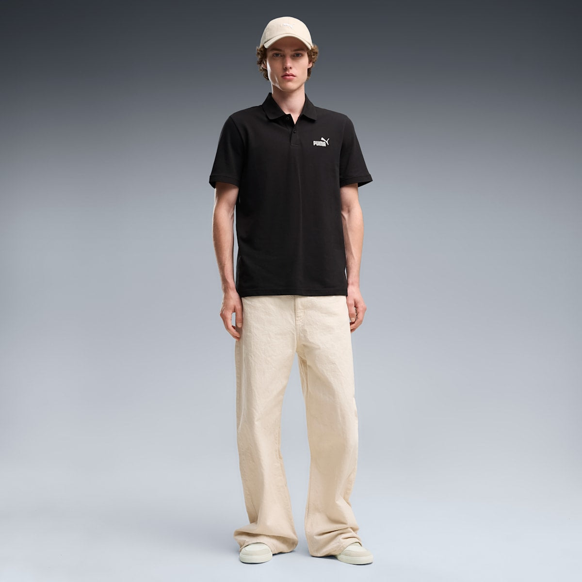 Essentials No. 1 Logo Piqué Polo Men - PUMA Black image 3