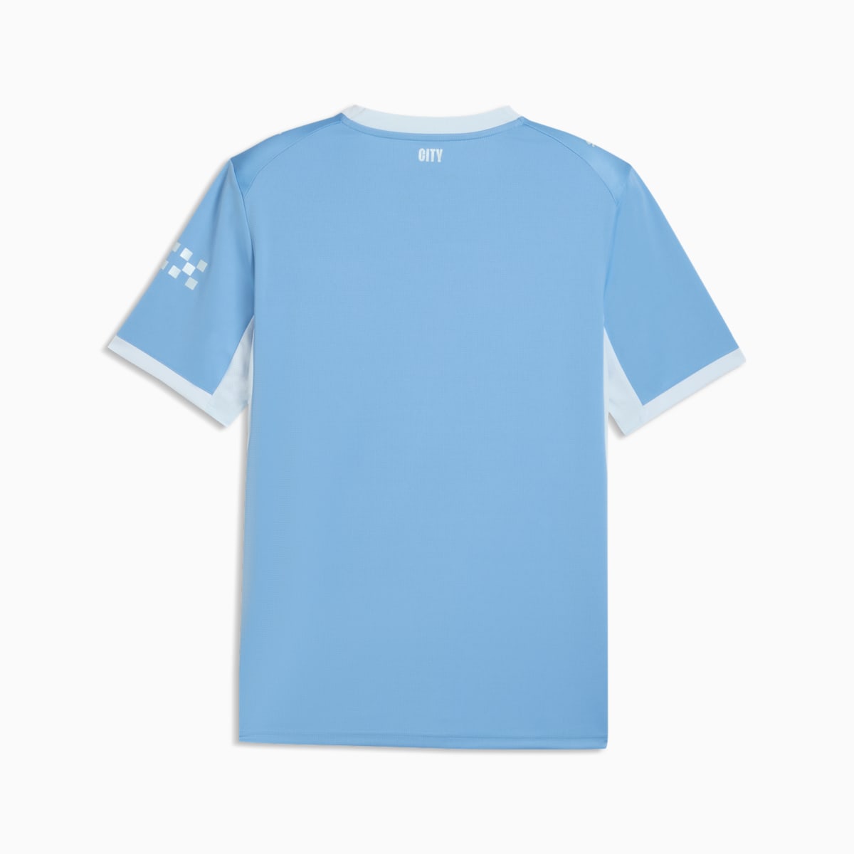 Manchester City Home Men's Soccer Jersey - Team Light Blue-Icy Blue - back on white background