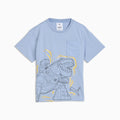 PUMA x TRANSFORMERS Little Kids' Relaxed Graphic Tee - Chambray Blue - front on white background