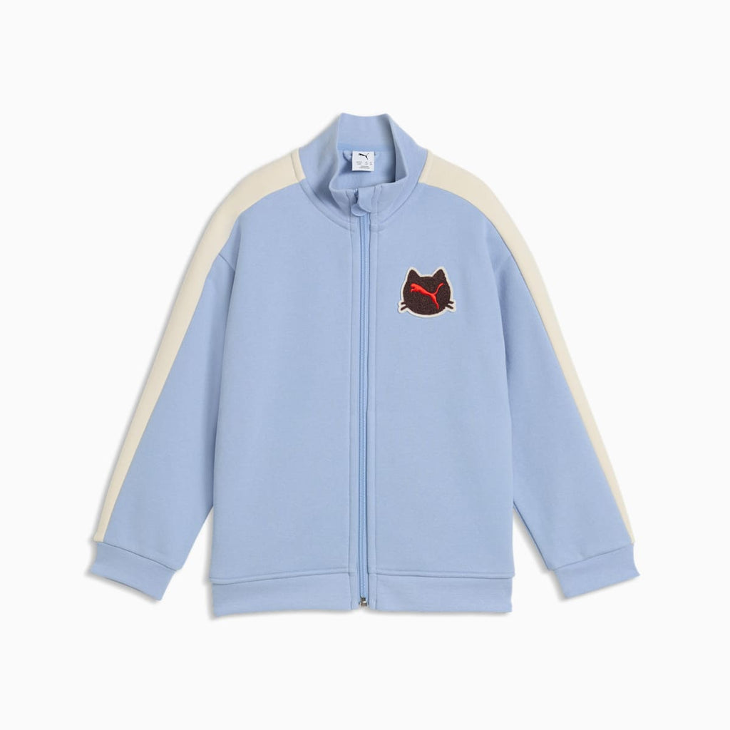 Imaginary Friend Little Kids' T7 Relaxed Zip-Up Jacket - Chambray Blue - front on white background