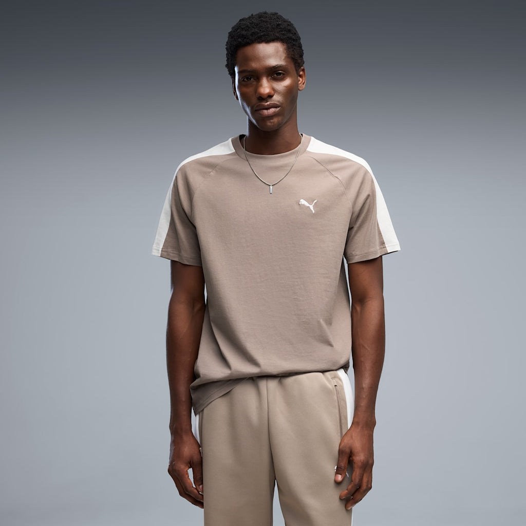 T7 Tee Men - Mouse Gray - on model