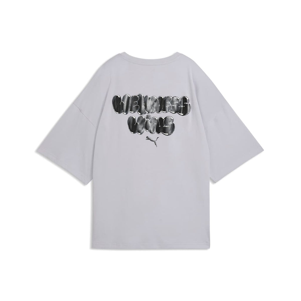 Graphics Bubble Oversized Tee Women - Vibrant Silver back view